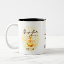 November Birthstone och Flower Coffee Mugg