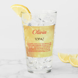 November Birthstone Topaz-design Glaskopp