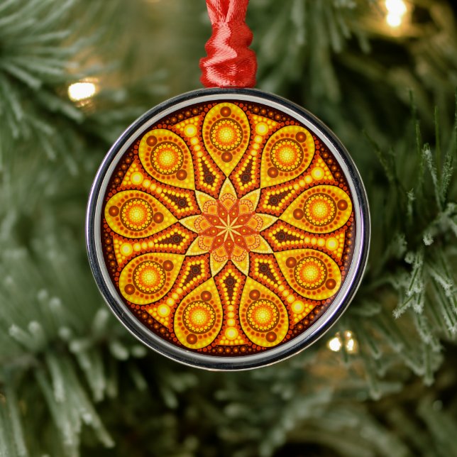 November Birthstone Topaz Mandala Ornament (Träd)