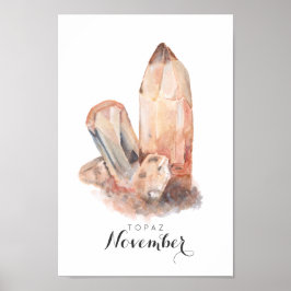 November Birthstone - Topaz Watercolor | POSTER