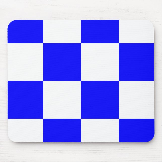 NOVEMBER Blue White Checkered Square Musmatta (Framsidan)