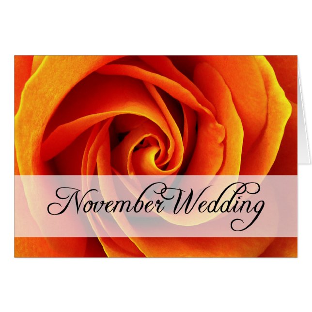 November Bröllop: ro under säsongen : Hälsningskort (Framsidan Horizontal)