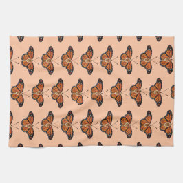 November Citrine Monarch Butterfly Mönster Design Kökshandduk