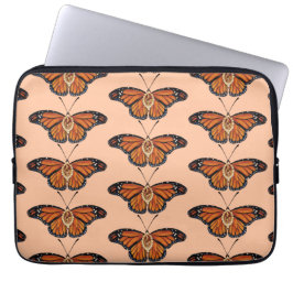November Citrine Monarch Butterfly Mönster Design Laptop Fodral