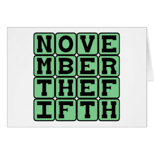 November den femte, Guy Fawkes-dagen Hälsningskort