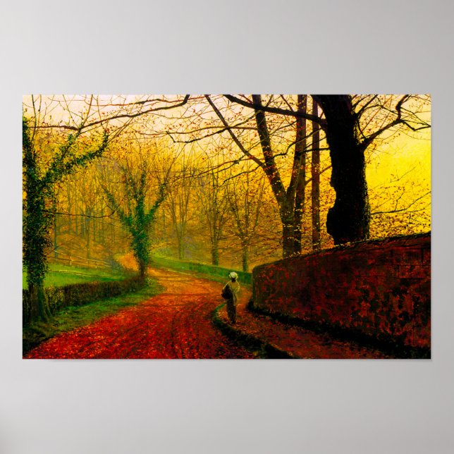 November Eftermiddag Stapleton Park Grimshaw Poster (Framsidan)