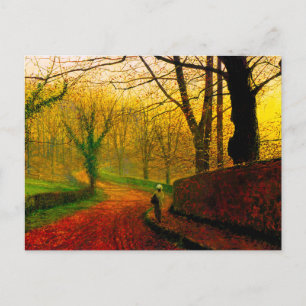 November Eftermiddagstid Stapleton Park Grimshaw Helg Vykort