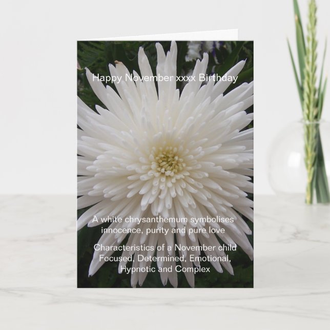 November-födelsedagskort Kort (Framsida)