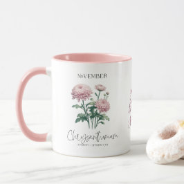 November Födelsemånad Blomma Krysantemum Gåva Mugg