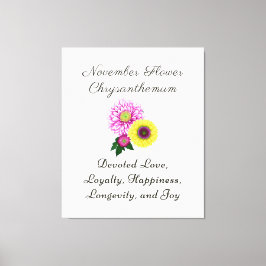November födelsemånad Flower Chrysanthemum Canvastryck