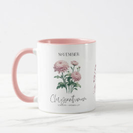 November födelsemånad Flower Chrysanthemum Gift Mugg