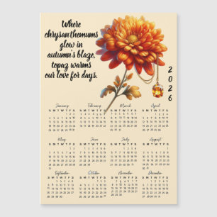 November Födelsemblomma & Sten Kalender