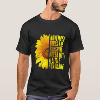 November Girls Sunshine Mixed Hurricane Solros T Shirt