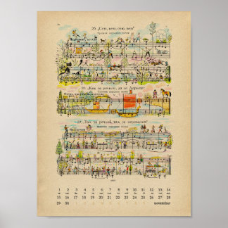 November Happy Notes Kalender 2022 Affisch