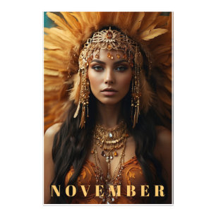 *~* NOVEMBER Headdress Topaz Birthstone AP53 Fototryck