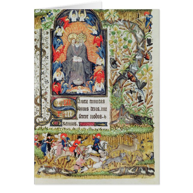 November; hjortjakt hälsningskort (Framsidan)