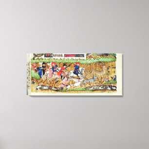 november; jakt på hjort canvastryck