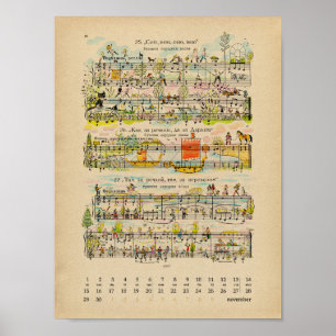 November Lycklig Notes Calendar 2022 Poster