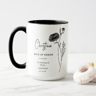 November Maid of honor Chrysanthemum Flower Mugg