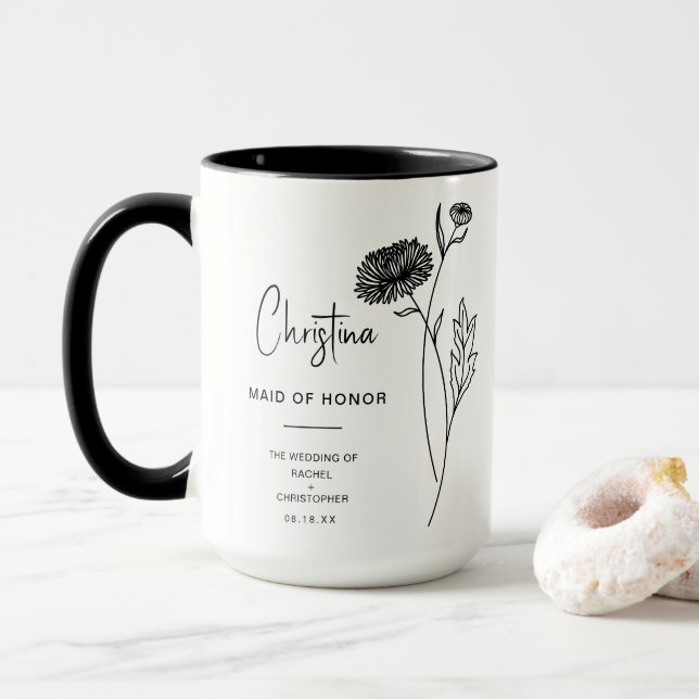 November Maid of honor | Chrysanthemum Flower Mugg (Med munk)