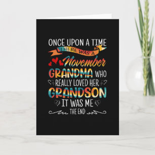 November Mormor Som Verkligen Älskade Sina Sonsöne Kort