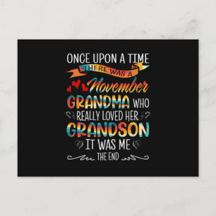 November Mormor Som Verkligen Älskade Sina Sonsöne Vykort