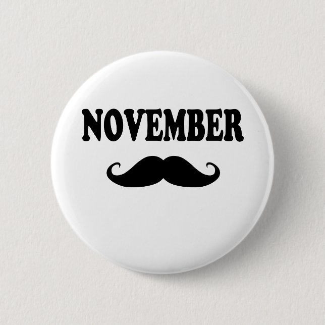 November Moustache!!! Knapp (Framsida)