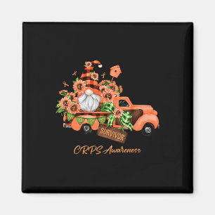 November Orange Gnome Vintage Lastbil CRPS-medvete Magnet