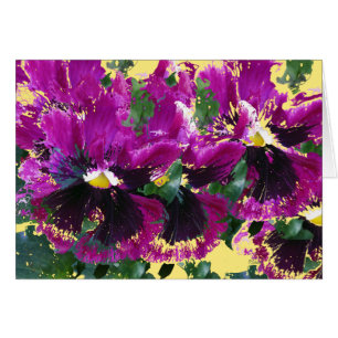 November Pansies Hälsningskort