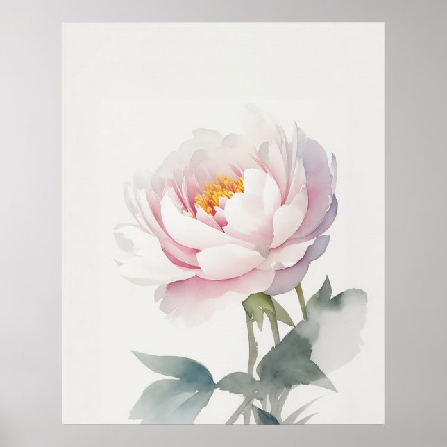 November Peony Birth Flower Poster (Framsidan)