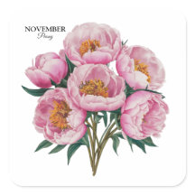 November Peony Bloom - Personlig Birthday Gift