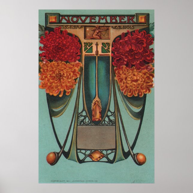 November - Sagittarius Poster (Framsidan)
