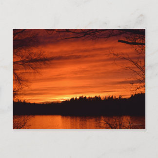November Solnedgång vykort