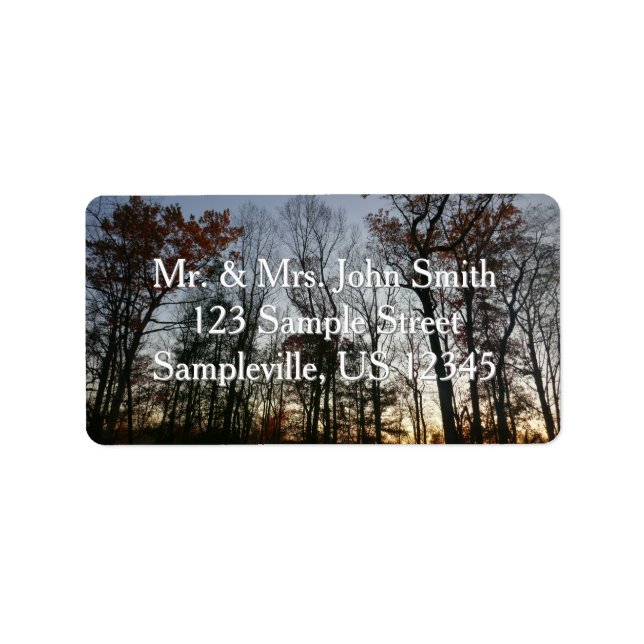 November Sunset Adressetikett (Framsidan)