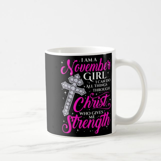 November Tjej Roligt Citat Kristna Kaffemugg (Höger)