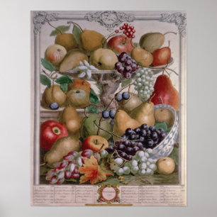 November "Tolv månader för frukt" Poster