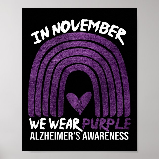 November Vi Bära Lila Alzheimers sjukdom Poster (Framsidan)