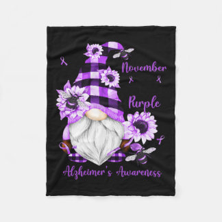 November Vi Bära Lila Gnomes Alzheimerheimer Awa Fleecefilt