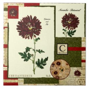 Novembers blomma kakelplatta