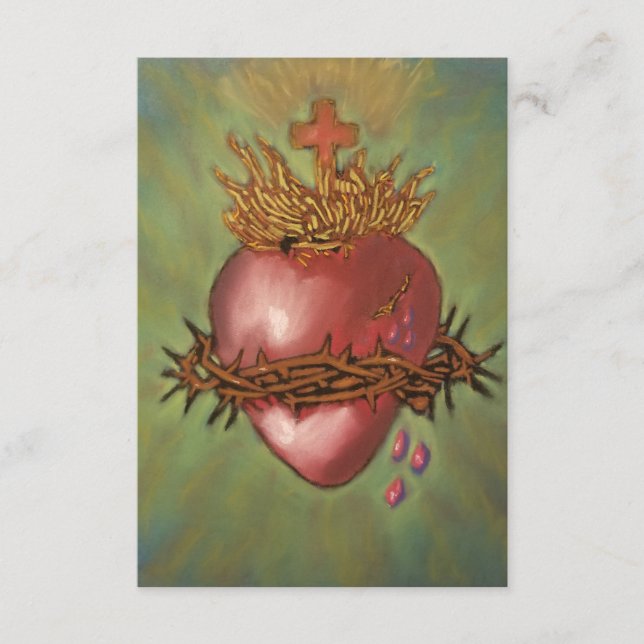 Novena till Jesus Prayer Card i Helig Tack Kort (Framsida)