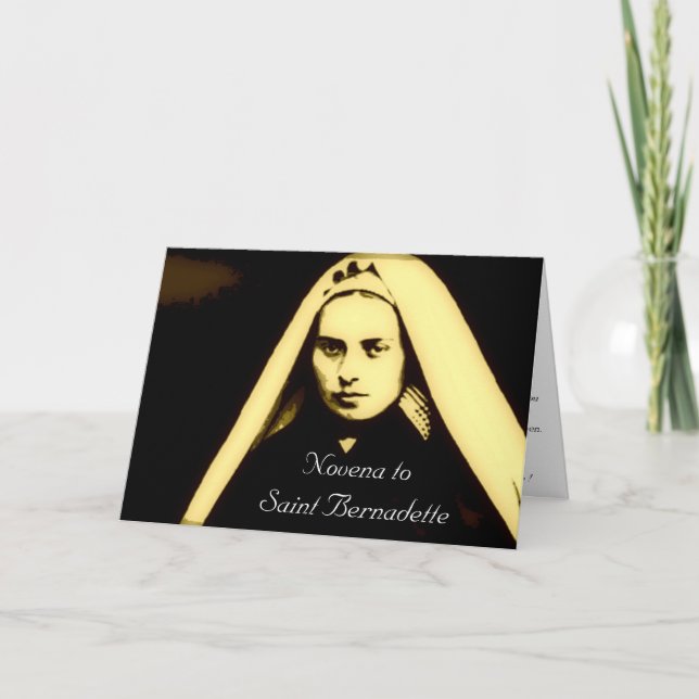 Novena till Saint Bernadette Kort (Framsida)