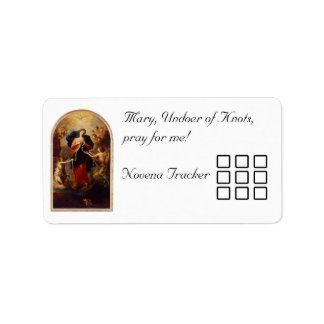 Novena Tracker, Mary Undoer of Knots Adressetikett