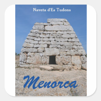 Noveta d'ES Tudons, Menorca Fyrkantigt Klistermärke