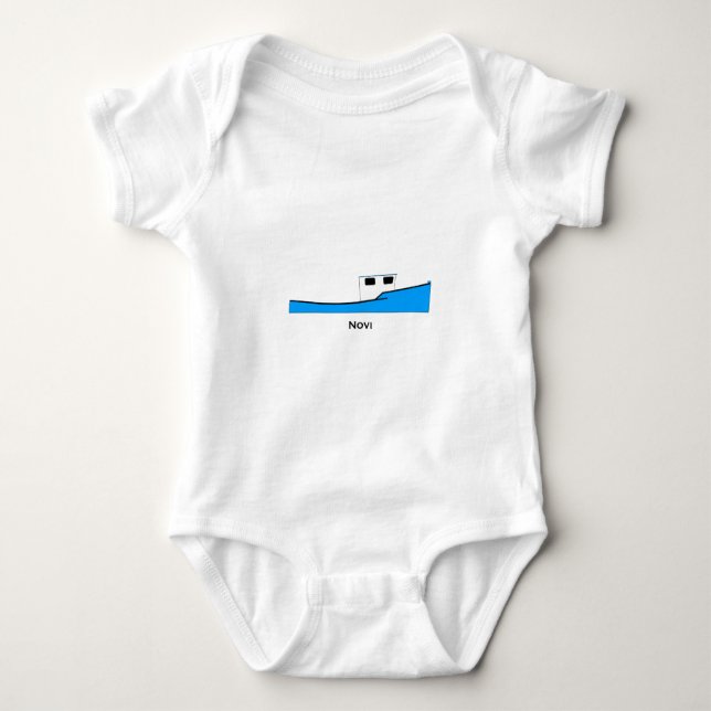 Novi (Nova Scotia) reklamfilmfiskebåt T-shirt (Framsida)