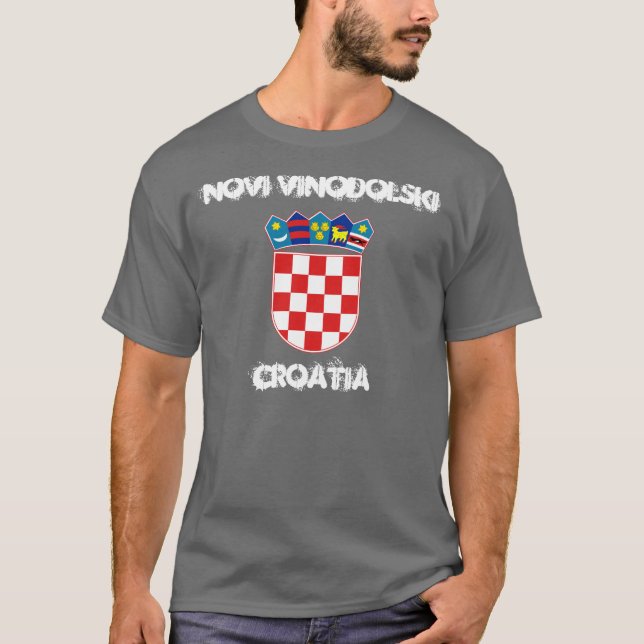 Novi Vinodolski, Kroatien, jackat av arm T Shirt (Framsida)