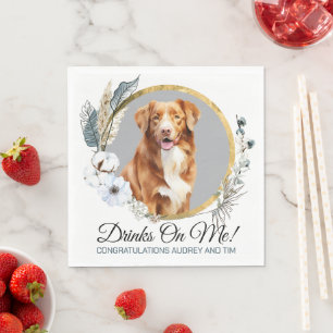 Novia Scotia Anka Tolling Retriever Bröllop Napkin Pappersservett