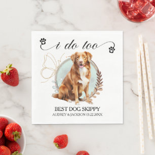 Novia Scotia Anka Tolling Retriever Bröllop Napkin Pappersservett