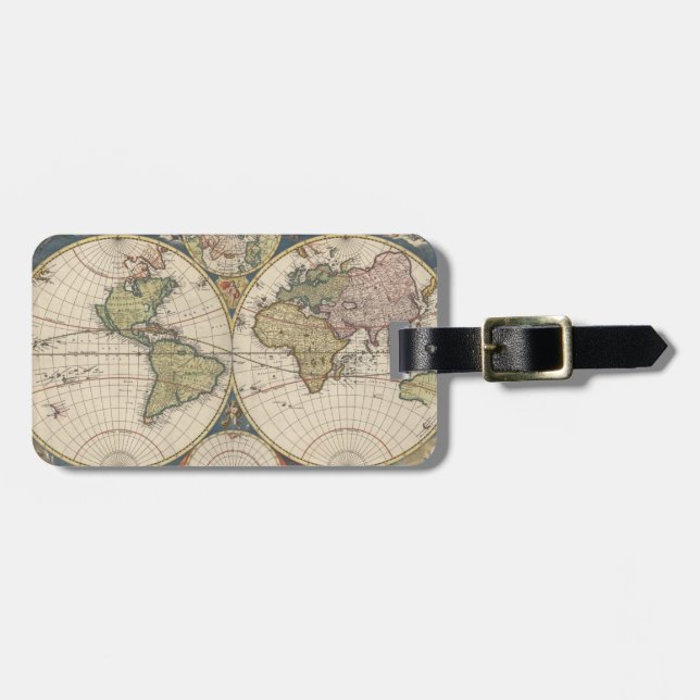 Novissima Totius Terrarum Orbis Tabula Bagagebricka (Horisontell Framsida)