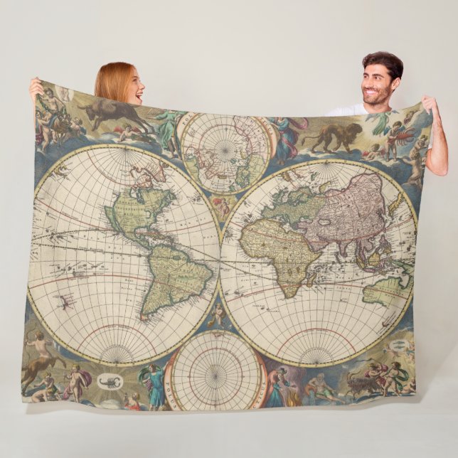 Novissima Totius Terrarum Orbis Tabula Fleecefilt (På plats)