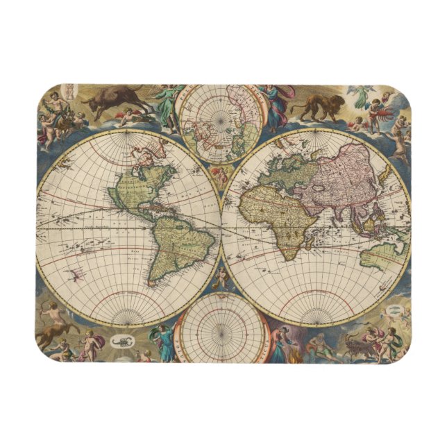 Novissima Totius Terrarum Orbis Tabula Magnet (Horisontell)